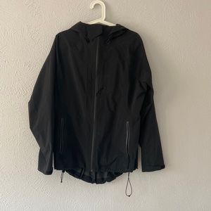 ATHLETA black rain jacket (full zip, size LARGE TALL)